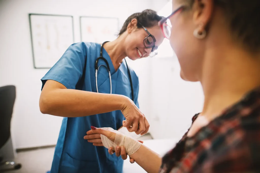 Professional nurse at the hospital